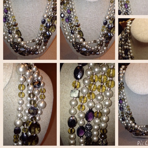 Five Strand Necklace by Stella & Dot.  NWOT - Picture 2 of 4